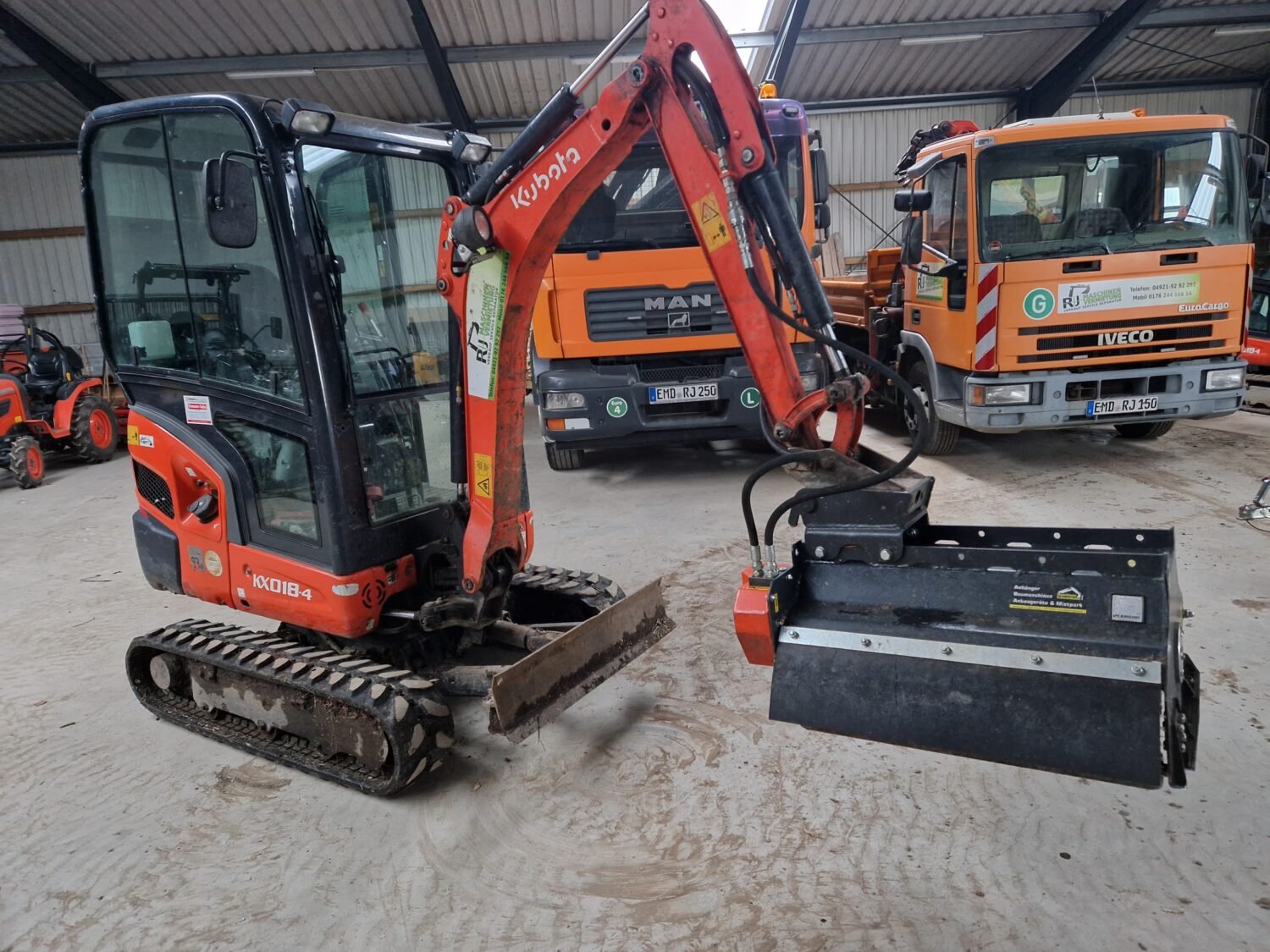 KubotaKx018mitMulcher